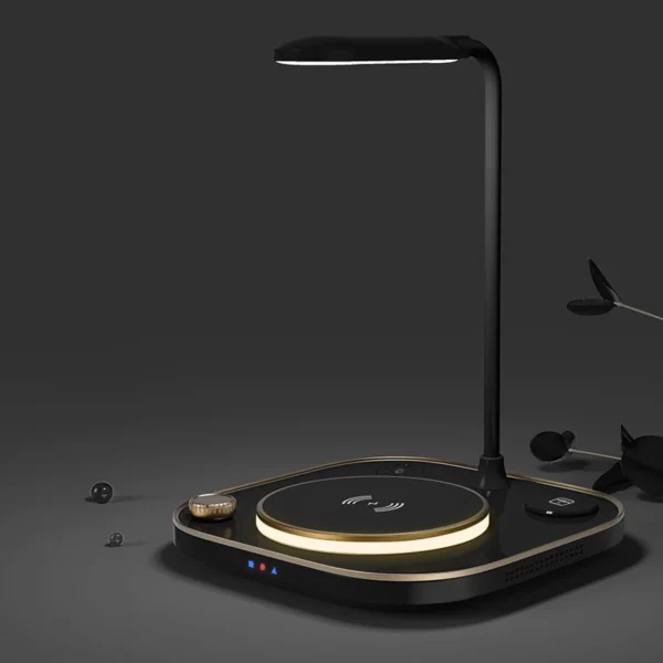 15W Wireless Charger and Desk Lamp Black