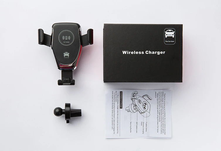 18W Qi wireless car charger - package