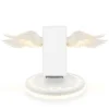 LED Angel Wings Qi Wireless Charger White