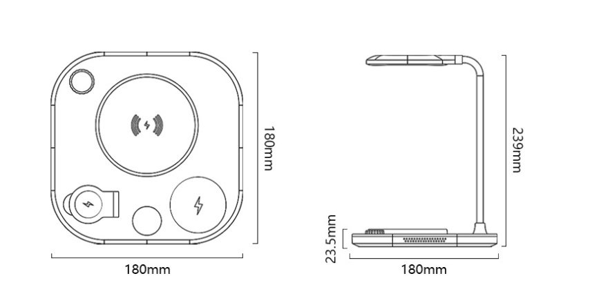 15W Wireless Charger and Desk Lamp